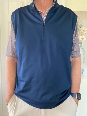 Adidas Men’s Large Navy Blue Golf Vest